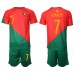 Maillot de foot le Portugal Cristiano Ronaldo #7 Domicile vêtements enfant Monde 2022 Manches Courtes (+ pantalon court)